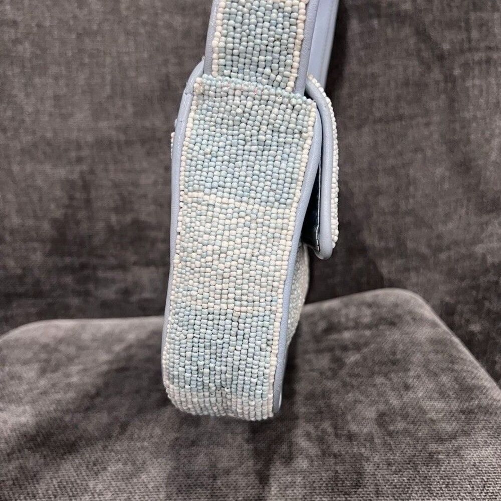 Staud Tommy Beaded Gingham Shoulder Bag - Picture 3 of 16